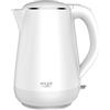 Adlereurope ADLER EUROPE Bollitore piccolo 1L max 1200W - Doppia parete - Bianco | Formato compatto da 1 litro, spegnimento automatico, indicatore del livello dell'acqua, ideale per studenti