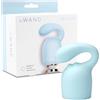 Le Wand Glider Weighted attacco in silicone Blue 12 cm