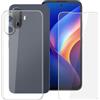 BUNALFaa Custodia per Tcl K70 5G + Vetro temperato | Film Protettivo Antigraffio - Antiurto-morbido Cover silicone TPU Bumper - Chiaro per Tcl K70 5G 6.80 -Clear