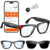 Yivenox Occhiali Intelligenti con IA, Fotocamera HD 4K, Riconoscimento AI | Assistente di Chat AI ChatGPT Integrato, Traduzione in Tempo Reale, Smart Glasses con Chiamate Bluetooth, 2 Paia Lenti