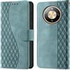 CaseGla Cover per Honor Magic8 Lite / X70 / X9d custodia portafoglio Verde nebbia | Blocco RFID, 3 scomparti carte, 1 tasca banconote, Chiusura magnetica, Supporto, Pelle PU flip cover per Honor X70 / X9d