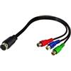 RGYBAO Cavo audio video da 9 pin a 3 RCA femmina, 30 cm, per lettore DVD e proiettori