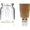 ELLENNE CHIAVETTA USB BOCCETTA VETRO E SUGHERO PENDRIVE MEMORIA 64GB A18 | MEMORIA USB 2.0 CON DESIGN A BOTTIGLIETTA DI VETRO CON TAPPO IN SUGHERO, TAGLI DA 16G 32GB 64GB A SCELTA