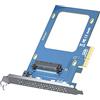 ipolex Adattatore da U.2 a PCIe, 2,5 pollici U.2 NVMe o SATA SSD a PCIe 3.0 X4, supporto SAS/SATA a HBA/RAID Controller
