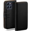 moex Custodia a libro per Motorola Moto G86 5G, con scomparto per carte di credito, pieghevole a 360 gradi, in pelle PU, colore nero