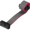 QUARKZMAN Cavo a Nastro Piatto Flessibile Passo 1,27mm L 10cm W 6.4mm 10pin | FC a FC, Grigio, Cavo a nastro piatto flessibile Connettore IDC, Filo per Computer, display Led, Dvd, Stampante