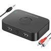 AOOSU Ricevitore Bluetooth 6.0, Adattatore Ricevitori Hi-Fi, Adattatore Audio Bluetooth con AUX 3,5 mm/RCA per Stereo Domestico, Bassa Latenza, Chiamate in Vivavoce, Supporto Driver USB