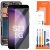 AGCUT Display LCD per Samsung Galaxy S23 5G S911U S911A Incell, Nero | Schermo di ricambio per Galaxy S23 5G S911U S911A US Version, senza impronta, touch screen Assembly con strumenti