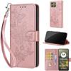 SIENIANLINE Cover per Motorola Edge 70 custodia portafoglio Oro Rosa | 3 scomparti carte, 1 tasca banconote, Chiusura magnetica, Supporto, Pelle PU flip cover per Moto X70 Air