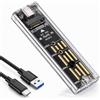 Maehihw Case SSD M2 Nvme, 10Gbps Adattatore Nvme USB | USB 3.1 Gen2 Adatto per PCIe M-Key SSD 2230/2242/2260/2280 Plug & Play, UASP TRIM SMART