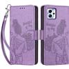 SIENIANLINE Cover per Motorola Moto G13 / G23 custodia portafoglio Viola | 3 scomparti carte, 1 tasca banconote, Chiusura magnetica, Supporto, Pelle PU flip cover per Moto G13 / G53