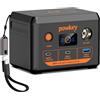 Powkey Powerbank da 100 W, 30.000 mAh, con cavo di ricarica | Batteria LiFePO4 da 96 Wh, luce LED, 100 W USB-C in/out