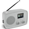 MEDION radio DAB+ con Bluetooth DRE-1 (DAB Plus, radio FM, protezione antigoccia, antenna telescopica, sveglia, funzione snooze, regolazione display, sistema di allarme ASA), grigio
