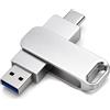 SureFly Chiavetta USB C 128 GB USB A 3.2 Gen 1, Cle USB Metallo Girevole a Doppia Connessione, Chiave USB Tipo C per Smartphone, Tablet, Computer, Archiviazione, Foto, Video e Backup
