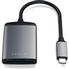 SATECHI Lettore Schede Micro/SD UHS-II USB C in Alluminio, Grigio | Supporto SD/microSD UHS-II, per MacBook, PC Windows, tablet, iPad e altro