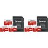 Lexar Scheda Micro SD 64 GB 3 Pack, fino a 100 MB/s, memory card (Confezione da 2)