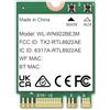 WAVLINK Wi‑Fi 7 Scheda Wireless BE6500, Bluetooth 5.4, M.2/NGFF Network | Scheda di Rete Tri‑Banda da 6500 Mbps per Laptop, WPA3, Tecnologia MLO, MU‑MIMO, OFDMA, Supporta Solo Windows 11