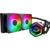 Cooler Master Raffreddatore liquido CPU 240 Core II AIO, R9|U7|i7, pompa G9R a doppia camera, Infinity Mirror aRGB, tubo 400mm, radiatore 240mm, ventola PWM 120mm, AMD Ryzen AM5|4, piattaforma Intel