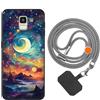 vingarshern Cover Compatibile con Samsung Galaxy J6 2018 Custodia in Silicone Sottile Cover Antiurto e Antigraffio Con Catena/Cordino per Cellulare,Modèle*06