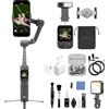 DJI Osmo Mobile 8P stabilizzatore per iPhone e Android, manico telescopico e treppiede integrati, batteria da 10 h, stabilizzazione su tre assi, modulo di tracciamento (Set di accessori multi-pezzo)