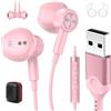 ASKUBSKU Cuffie PC con Cavo per Laptop,per Ufficio Trasmissione dal Vivo PS 4 5 | Leggere USB Auricolari Gaming Magnetico Auricolare con Microfono con Cancellazione Rumore Funzione Silenziosa Controllo Audio