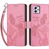 SIENIANLINE Cover per Motorola Moto G13 / G23 custodia portafoglio Rosa | 3 scomparti carte, 1 tasca banconote, Chiusura magnetica, Supporto, Pelle PU flip cover per Moto G13 / G53