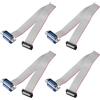 QUARKZMAN 4Pz Cavo a Nastro Piatto Flessibile passo2,54mm L30cm W19mm 16pin | Maschio DB15 a FC-16, Grigio, con Vite di montaggio, Cavo a nastro piatto flessibile Connettore IDC, Filo per Computer, Dvd