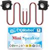 CQRobot Altoparlante Dinamico Chiuso 3Watt RMS 4 Ohm 31mm×28mm Front-Firing | Con Cavi Collegamento 2 Pin JST PH2,0 Linguette Fissaggio Forate Laterali Per Progetti DIY Elettronici Informatici 1 Coppia