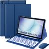 MoKo Custodia con Tastiera Mouse per Galaxy Tab A11+/A9+ Plus 11'',Blu Navy | Tastiera Bluetooth Retroilluminata 7 Colori con Porta S Pen per Tab A11+ A9+ 2025/2023, QWERTY Inglese