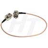 HangTon - Cavo coassiale super flessibile per fotocamera 3G HD-SDI video RF ad angolo retto da BNC maschio a maschio dritto BNC RG179, 75 Ohm (40 cm)