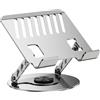 Vdaxvme Supporto di raffreddamento regolabile per computer portatile a due assi, telaio pieghevole in acciaio al carbonio a 360 base girevole ergonomica per desktop da 10 dispositivi da 17 pollici