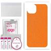 apgo BACK SKIN Film Pellicola protettiva Protezione Posteriore per Apple iPhone 15 Pro Max, skin sticker film foil vinyl Arancione pastello opaco