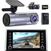 OTTOCAST OttoSafe Cam Adattatore Wireless CarPlay e Android Auto con Dash Cam Auto Anteriore 2K e Posteriore 1080P, Gestione dal Display Originale, WiFi 6, Bluetooth 5.4, Scheda microSD da 64GB