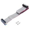 QUARKZMAN Cavo a Nastro Piatto Flessibile Passo 2,54mm L 50cm W 32mm 26 Pin | Maschio DB25 a FC-26, Grigio, con 2pz Vite, Cavo a nastro piatto flessibile Connettore IDC, Filo per Computer, Dvd, Stampante