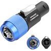 QIANRENON NL4 Speakon maschio a TS 6,35 mm femmina adattatore audio 4 core NL4FC Speakon Plug a 1/4 TS jack mono audio connessioni convertitore sbilanciamento per amplificatori audio professionali