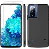Fraternize Custodia per Samsung Galaxy S20 FE con supporto, 5000 mAh Portatile Ricaricabile Esteso Caricabatteria Power Bank Galaxy s20FE 5g Custodia di ricarica con protezione dello schermo della fotocamera