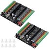 Meshnology 2 pezzi ESP32 Breakout Board for ESP32 / ESP32-S3 WROVER WROOM/DevKitC/NodeMCU Expansion Board with Four Plastic Gaskets 5V 3.3V Power Outputs GPIO Status LED (N40)