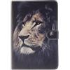SATURCASE Custodia a portafoglio in pelle PU con chiusura magnetica e scomparti per carte di credito per Samsung Galaxy Tab S2 8.0 SM-T710 T715 Cool Lion
