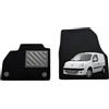 MTC Automotive Tappetini per Renault Kangoo II Van dal 2008-2021 su Misura, Antiscivolo, battitacco in gomma rinforzato, bottoni di ancoraggio
