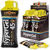 Crown Sport Nutrition HyperGel 45 limone senza caffeina, gel energetico per corsa, ciclismo, 45 g di carboidrati, rapporto 1:0,8, senza caffeina, Informed Sport, confezione da 10 x 60 ml
