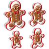 Augesak 4 Pezzi Formine Biscotti Natale, Stampini Biscotti Omino di Pan di Zenzero, Stampi Acciaio Inox per Natalizie, Tagliabiscotti Omino di Pan di Zenzero per Dolci di Fondente Pasticceria