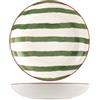 H&H Strip Set 6 Piatti Fondo, Ceramica, 20cm, Natale, Verde