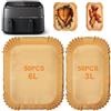 BREEZO 100 pezzi di carta da forno Airfryer per Philips Dual Basket Airfryer serie 3000 6L/3L, serie 5000 6L/3L, carta da forno rettangolare per friggitrice ad aria calda Philips NA350/00 NA550/00, accessori