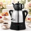 Gift Edian Bollitore Elettrico Per Tè Turco Da 2000 W Con Funzione Di Mantenimento In Caldo, Samovar Turco Elettrico Con Teiera In Acciaio Inox Da 3 Litri E Teiera In Ceramica Da 1 Litro Per Caffè