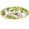 Les Jardins de la Comtesse - Piatto fondo grande in melamina pura/Piatto per zuppa o pasta/Insalatiera - Limoni gialli - Capri - Collezione stoviglie MelARTmine - Ø 23 cm