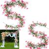 WLHFDC 2 piante artificiali da appendere, petunie, ghirlanda di fiori primaverili, 180 cm, ghirlanda di fiori artificiali, ghirlanda di fiori per esterni e interni, balcone, arco di nozze, feste, casa