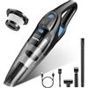 Topipop Aspirabriciole senza fili, 25 000 Pa potenza | Aspira briciole elettrico con batteria 8000mAh, 2 filtri HEPA, luce LED, 3 accessori per casa, auto & campeggio(Nero_gv09)