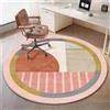 Odot Tappeto Sedia Ufficio Gaming,Borgogna Rotondo Tappeto Salvapavimento Antiscivolo Protettore del Pavimento Tappetino per Sedia da Ufficio con Ruote per Piastrelle Parquet (Cerchio rosa,100cm)