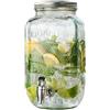 PEARL distributore d'acqua in vetro: Distributore di bevande retro in vetro, Aspetto di barattolo, rubinetto (succo, d'acqua con rubinetto, ghiaccio)