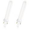 Artomnivera Confezione da 2 lampadine fluorescenti compatte G23 2 pin 9 W bianco caldo | Lampadina a risparmio energetico G23 a 2 pin CFL per soggiorno, camera da letto, corridoio, 9 W, tubo a forma di U